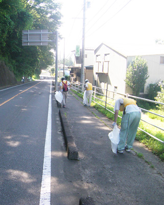 清掃作業中